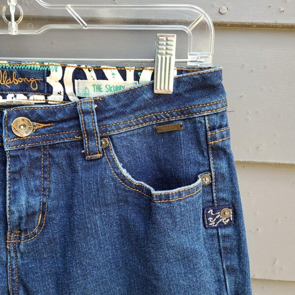 Billabong The Skinny Jean with Zipper Accents size 7 - Picture 8 of 15
